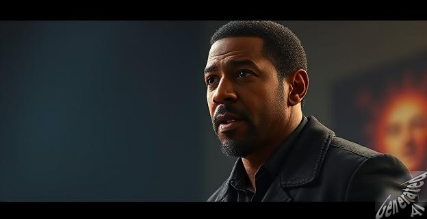 Imagen de Denzel Washington en una escena de la película Del cielo al infierno, con un fondo oscuro y dramático.