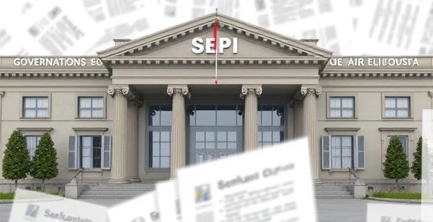 Imagen de un edificio gubernamental con un letrero que dice 