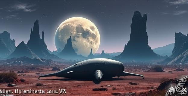 Una imagen de la serie Alien: Planeta Tierra con un xenomorfo en el centro, rodeado de soldados y una joven en un paisaje postapocalíptico