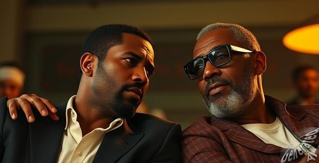 Una imagen de Denzel Washington y Spike Lee en una escena de la película 
