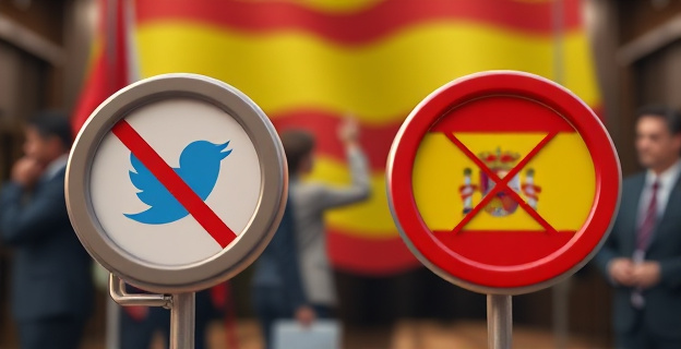 Una imagen que represente la contradicción entre la prohibición de acceso a redes sociales a menores de 16 años y la permisividad para abortar a la misma edad, con un fondo que refleje la división política en España.