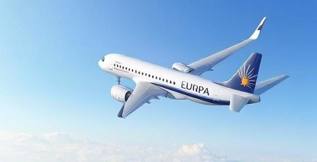 Imagen de un avión privado despegando hacia República Dominicana con un fondo de cielo despejado y el logotipo de Air Europa visible en el fuselaje