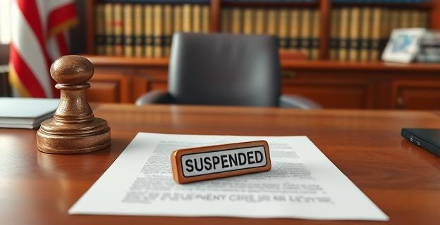 Un despacho oficial con un sello de 