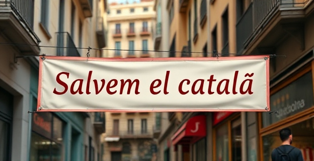 Una pancarta con la inscripción 