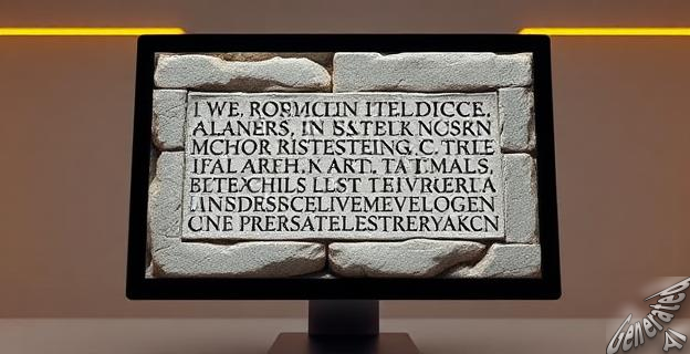 Una imagen de una inteligencia artificial procesando inscripciones romanas antiguas en una pantalla de computadora