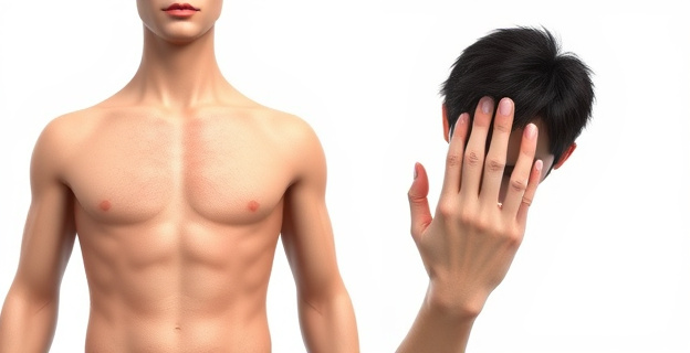 Una ilustración que muestra la diferencia entre un cuerpo vivo y uno muerto, con la piel hidratada y deshidratada respectivamente, y cómo esto afecta la percepción del tamaño del pelo y las uñas.